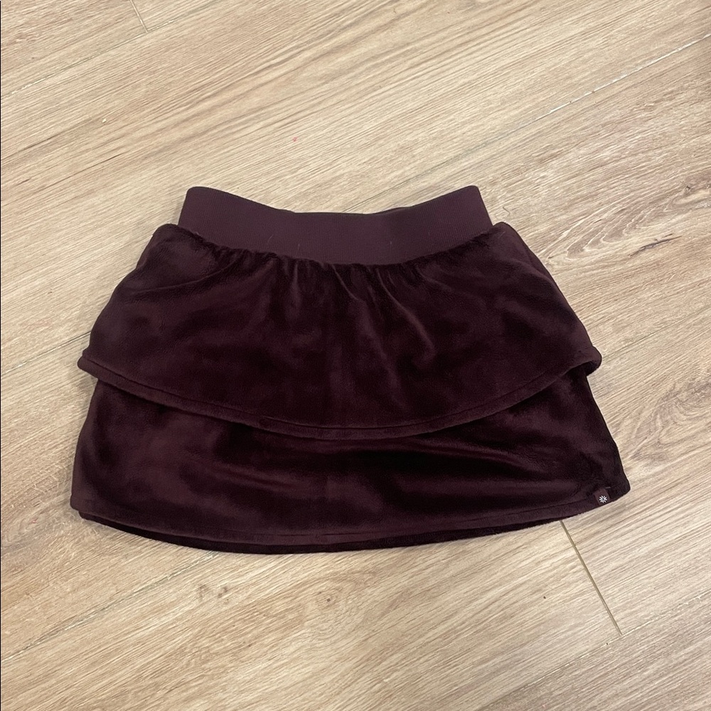 Athleta Girl Elegant Velvet Skirt in Deep Burgundy